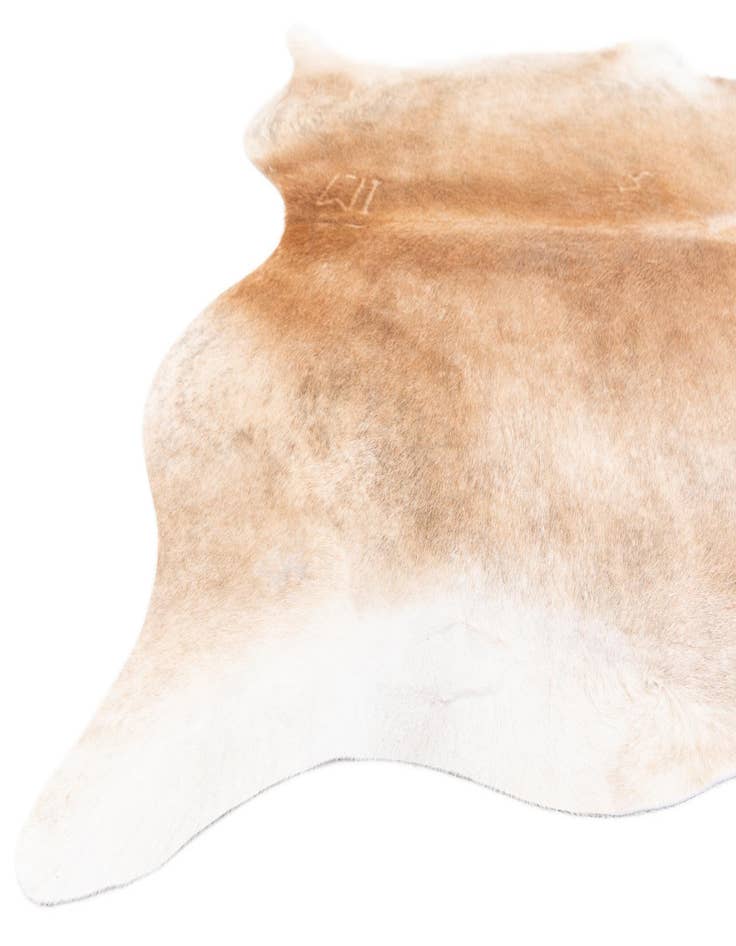 Detail image of  6' 3 x 6' 8 Cowhide Leather Freeform Rug