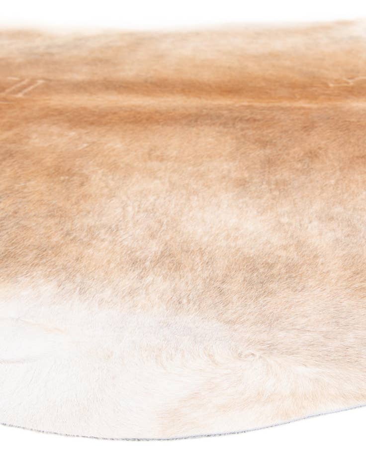 Detail image of  6' 3 x 6' 8 Cowhide Leather Freeform Rug