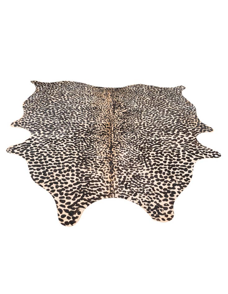 Detail image of  6' 3 x 7' 3 Cowhide Leather Freeform Rug