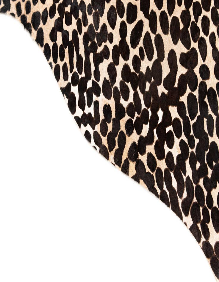 Detail image of  6' 3 x 7' 3 Cowhide Leather Freeform Rug