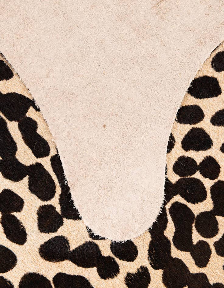 Detail image of  6' 3 x 7' 3 Cowhide Leather Freeform Rug