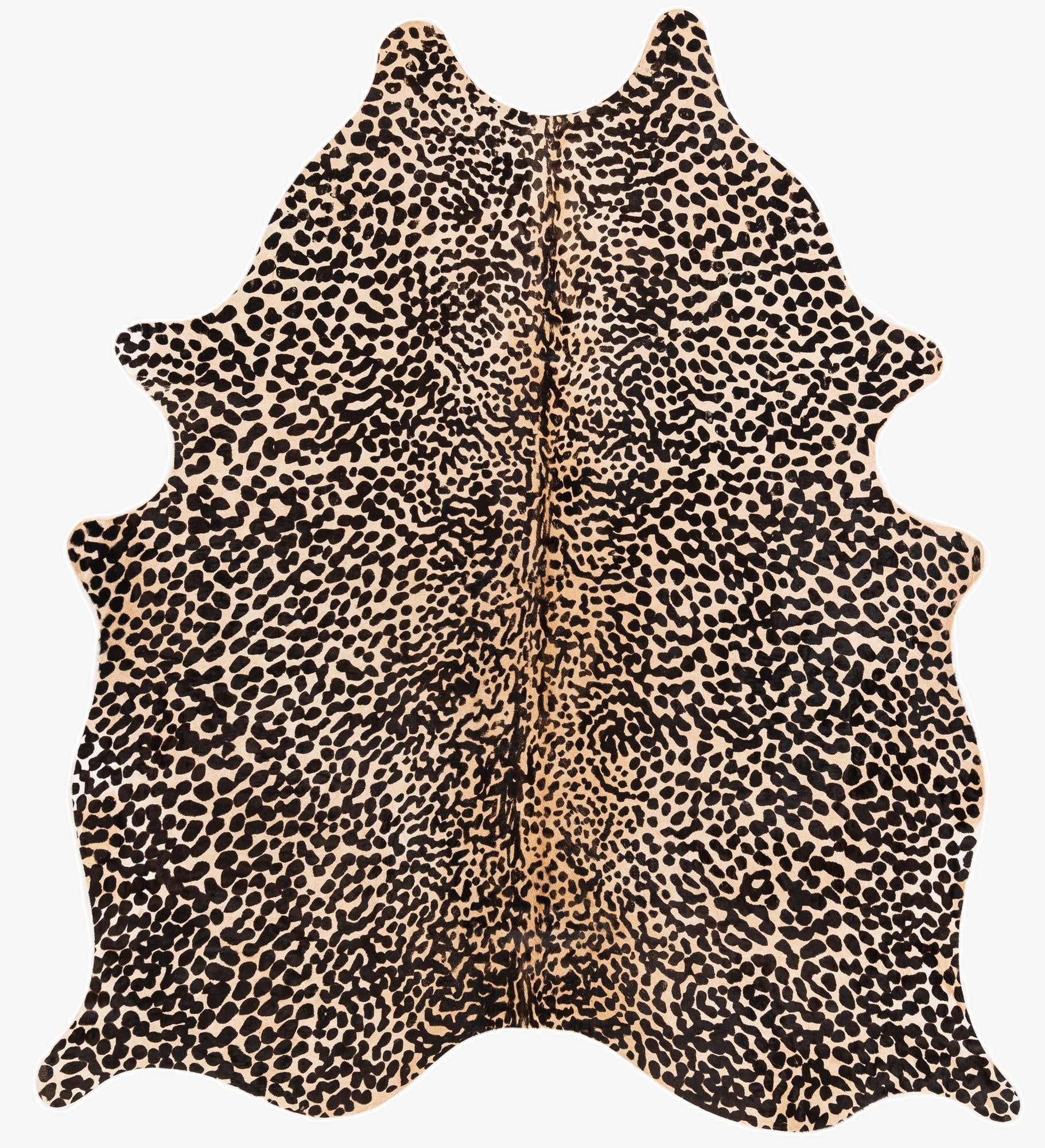  6' 3 x 7' 3 Cowhide Leather Freeform Rug