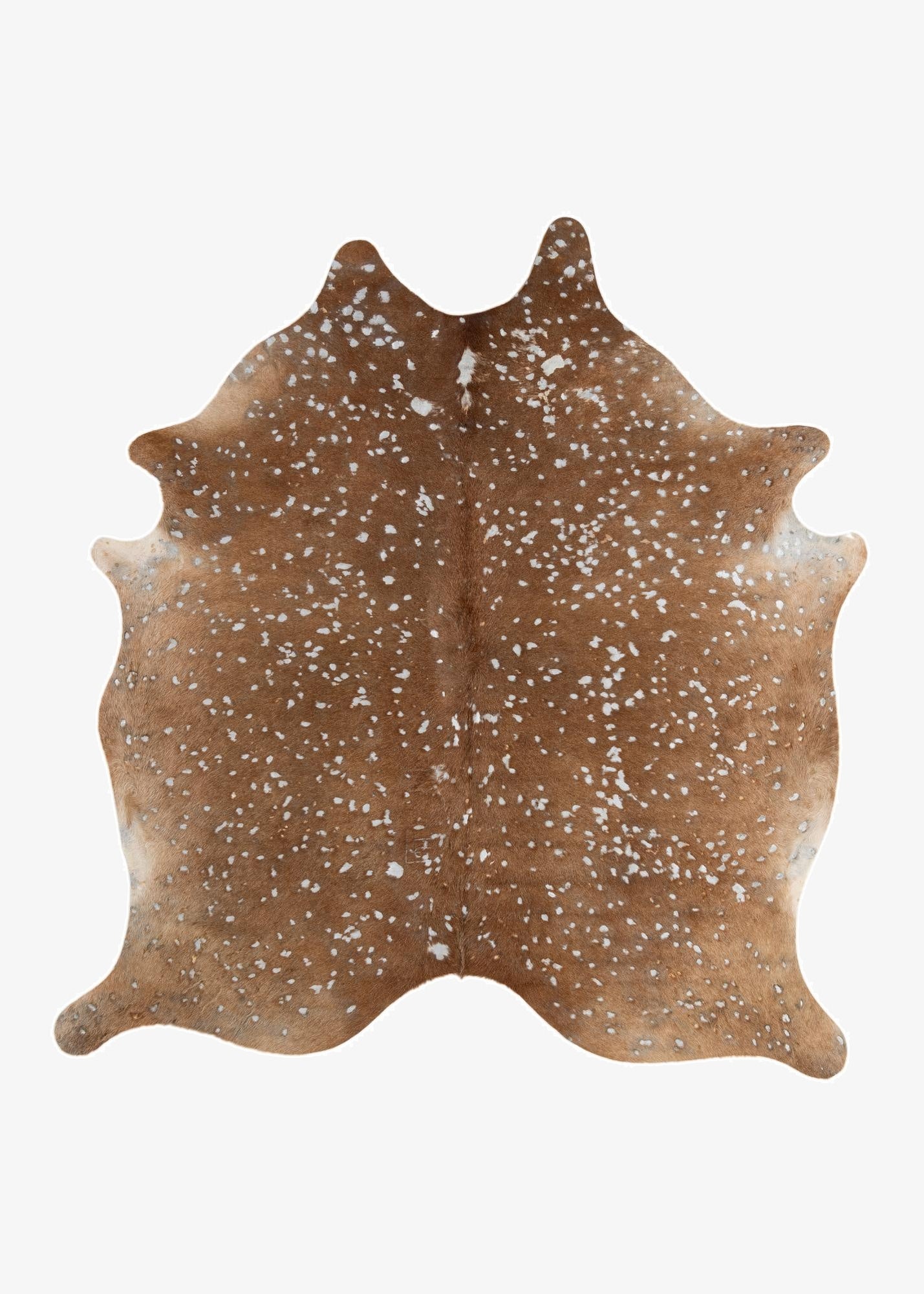  6' 8 x 7' Cowhide Leather Freeform Rug