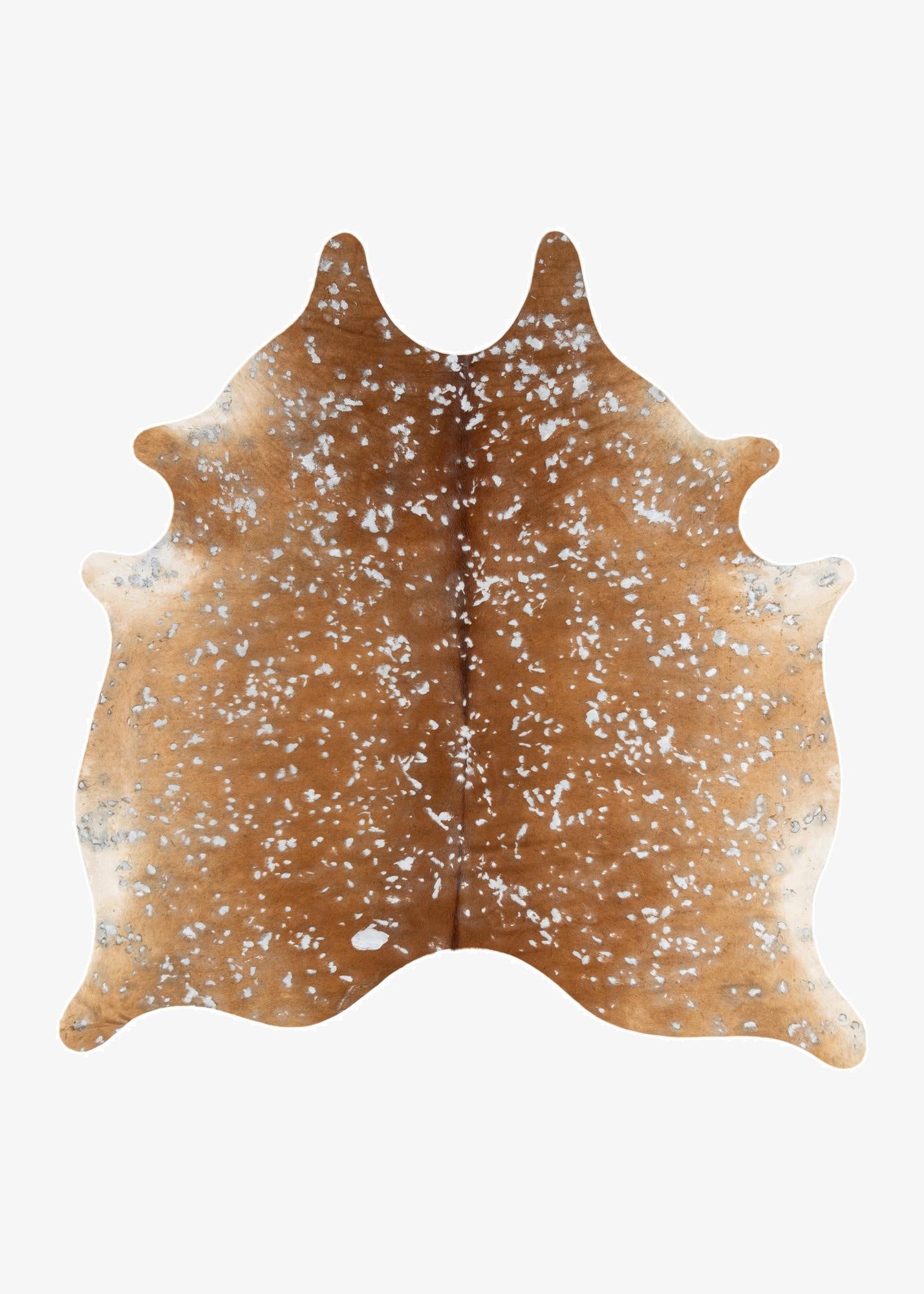  7' x 7' Cowhide Leather Freeform Rug