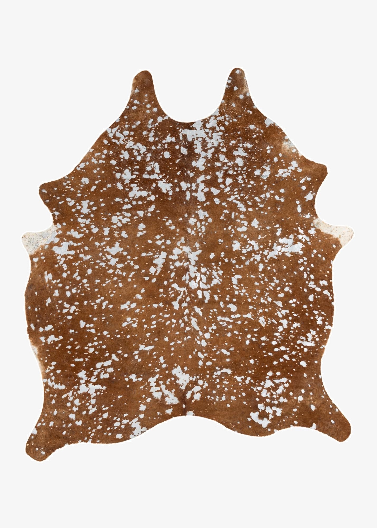  6' 2 x 6' 9 Cowhide Leather Freeform Rug