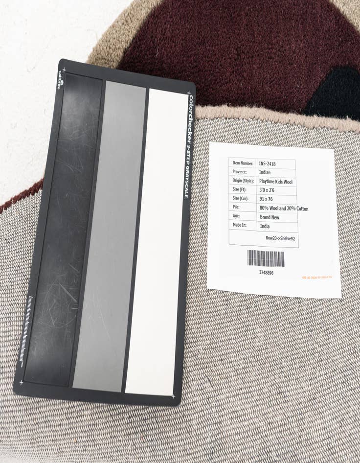 Detail image of  2' 6 x 3' Playtime Kids Wool Freeform Rug