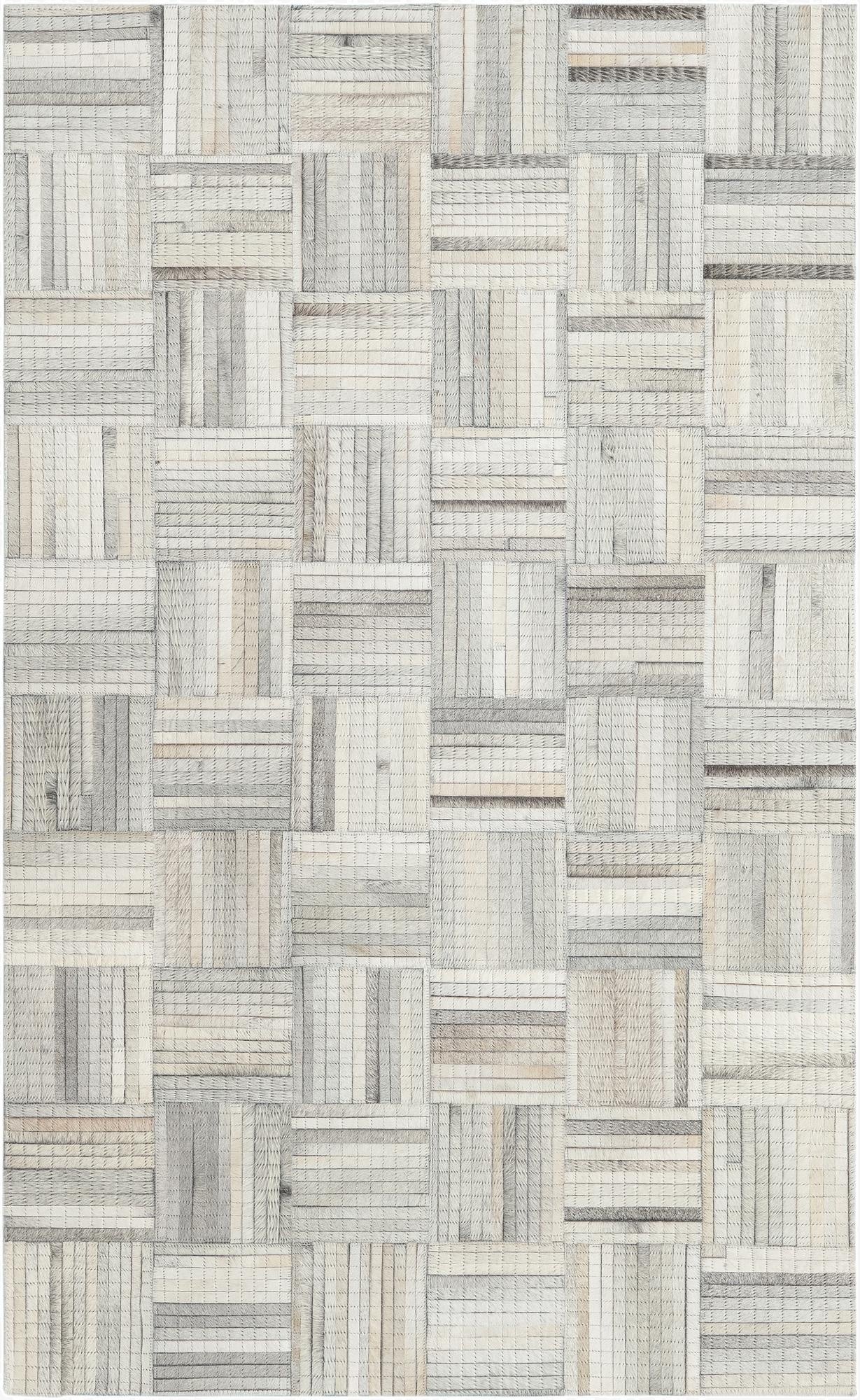  3' 1 x 5' 1 Cowhide Leather Rug