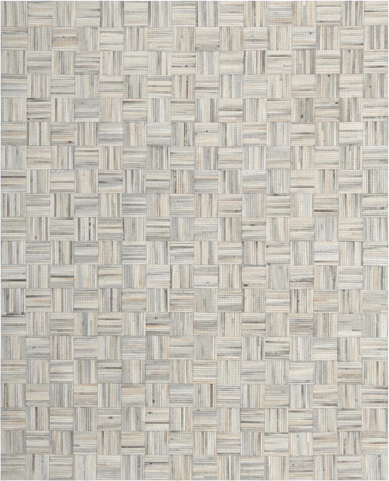  7' 10 x 10' Cowhide Leather Rug