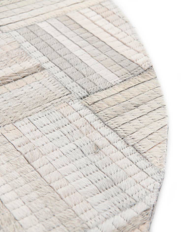 Detail image of  7' 10 x 7' 10 Cowhide Leather Round Rug