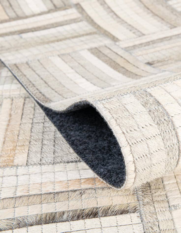 Detail image of  1' 2 x 3' 1 Cowhide Leather Runner Rug