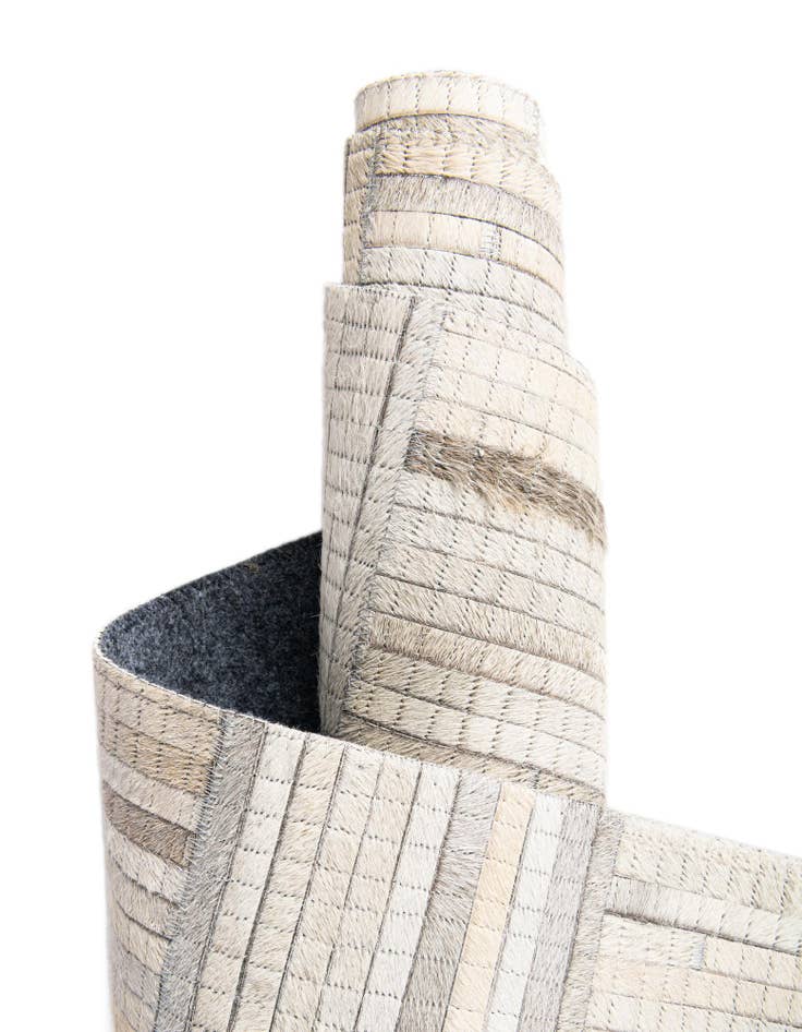 Detail image of  1' 2 x 3' 1 Cowhide Leather Runner Rug