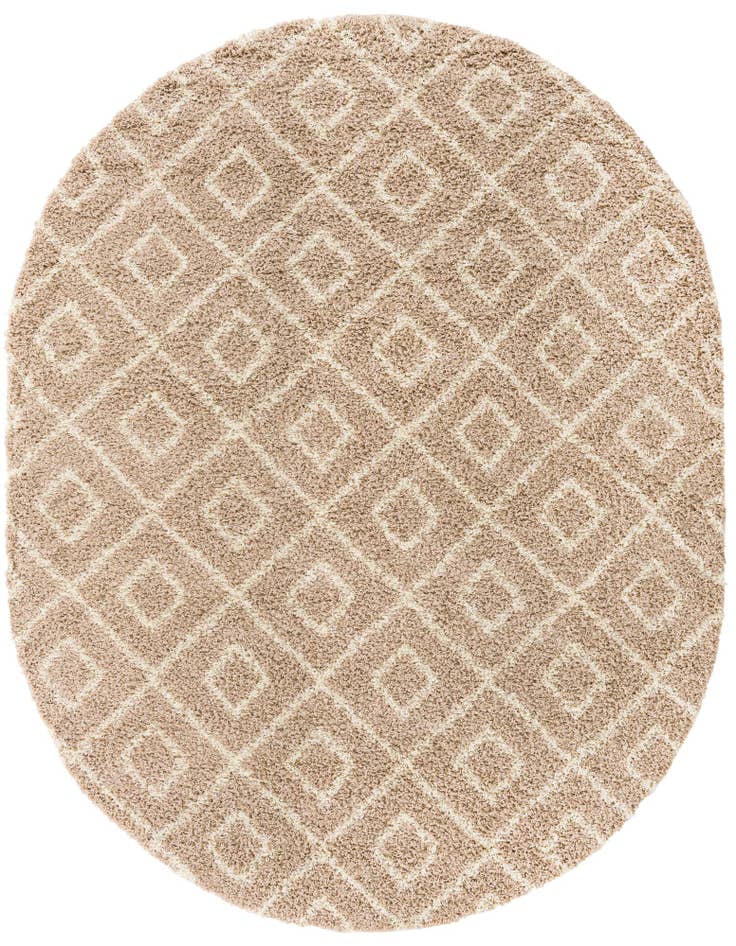 Detail image of  7' 10 x 10' Lattice Shag Oval Rug