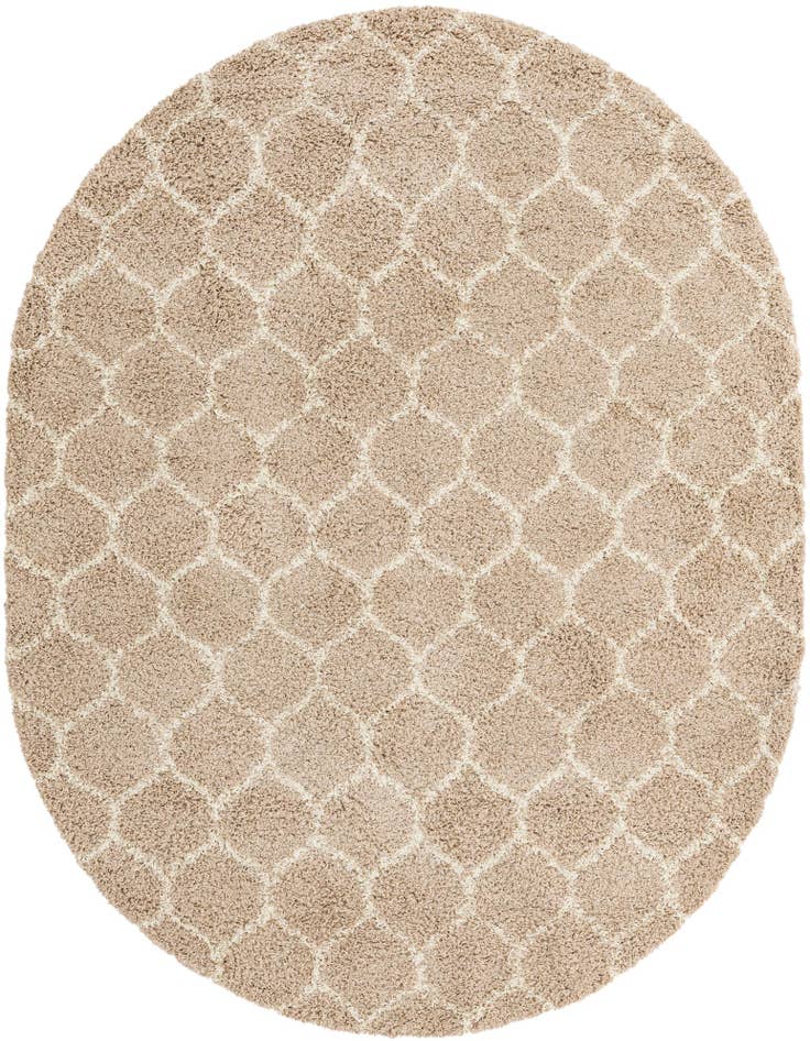 Detail image of  7' 10 x 10' Lattice Shag Oval Rug