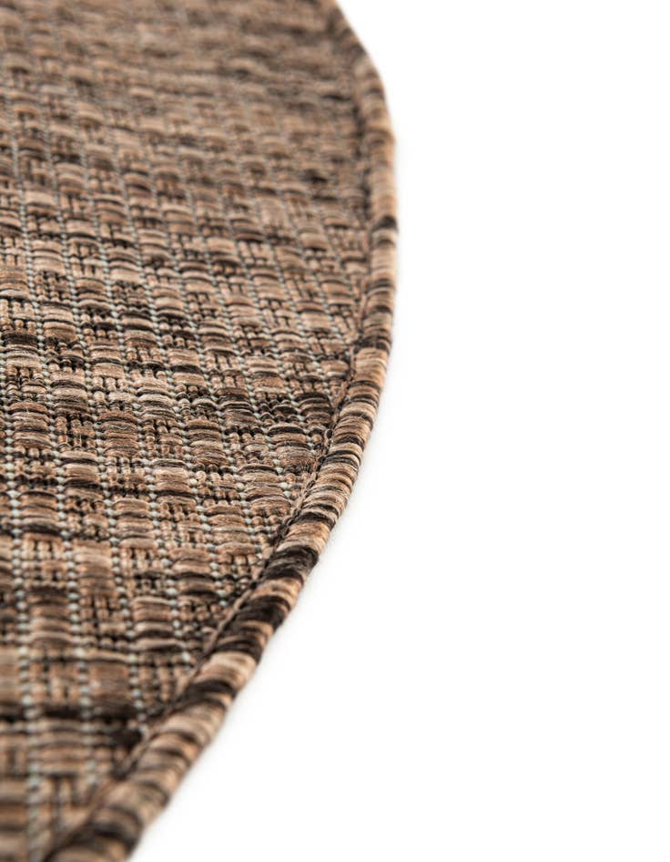 Detail image of  4' 1 x 6' 1  Washable Solid Indoor / Outdoor Oval Rug