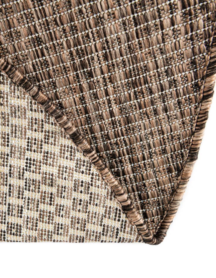 Detail image of  4' 1 x 6' 1  Washable Solid Indoor / Outdoor Oval Rug