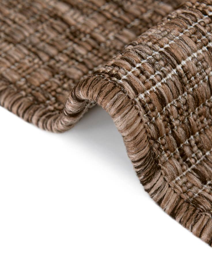 Detail image of  4' 1 x 6' 1  Washable Solid Indoor / Outdoor Oval Rug