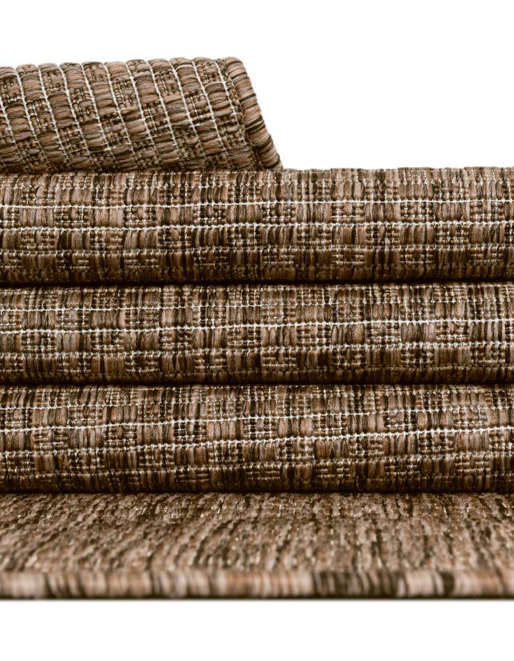 Detail image of  4' 1 x 6' 1  Washable Solid Indoor / Outdoor Oval Rug