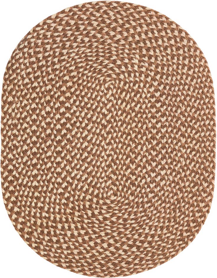 Detail image of  2' x 3' 1  Hand Tweed Braided Jute Oval Rug