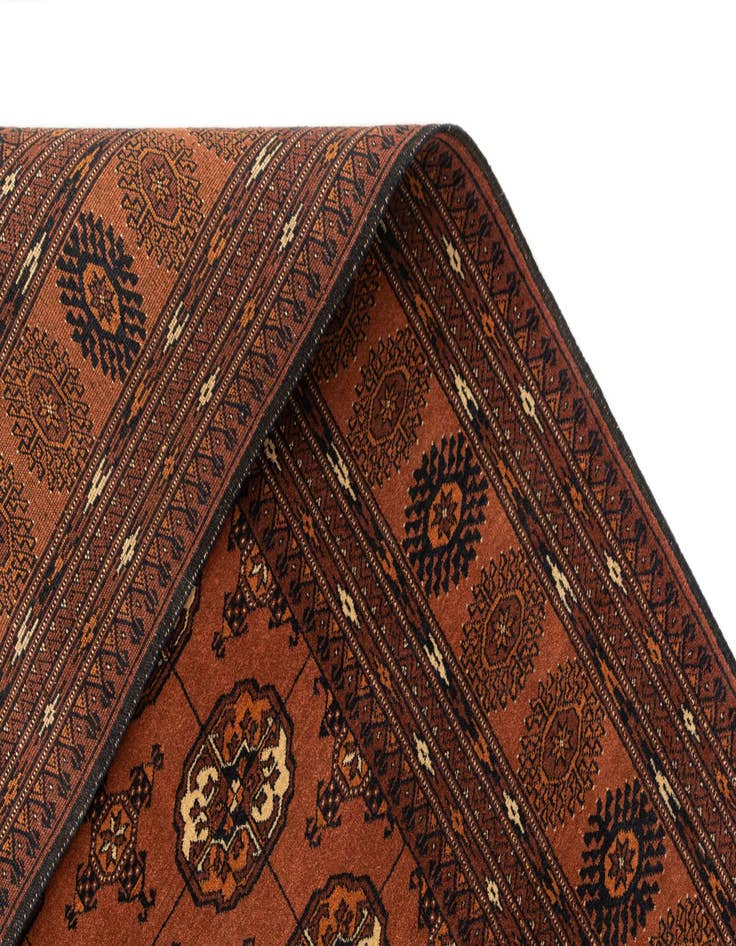 Detail image of  4' 2 x 6' 2  Hand Knotted Afghan Akhche Oriental Wool Rug