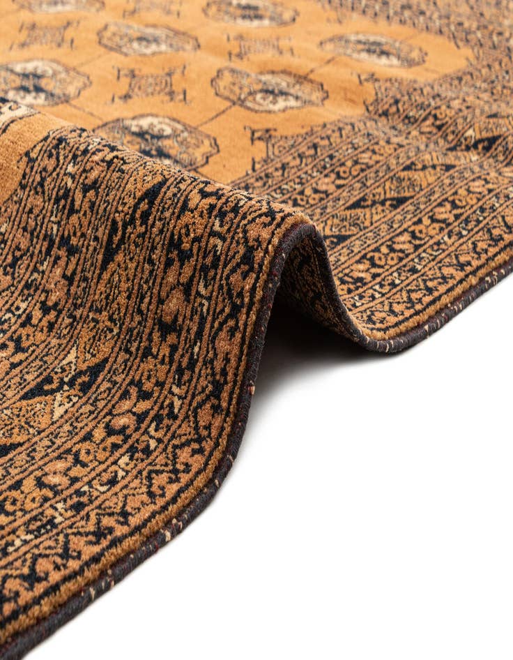 Detail image of  4' 1 x 6' 1  Hand Knotted Afghan Akhche Oriental Wool Rug