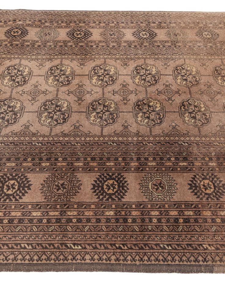 Detail image of  3' 10 x 6'  Hand Knotted Afghan Akhche Oriental Wool Rug