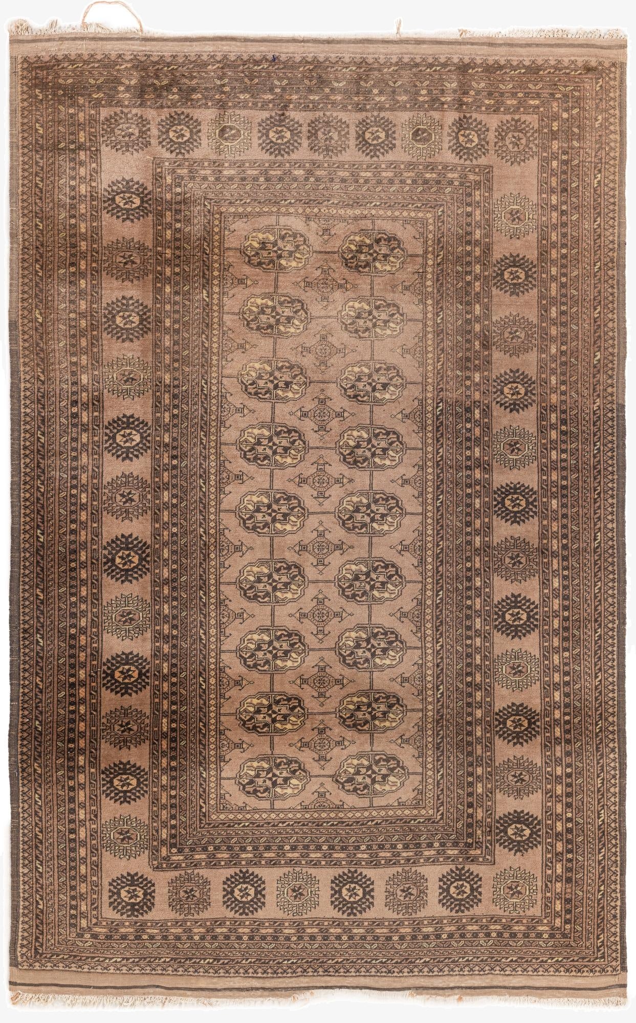  3' 10 x 6'  Hand Knotted Afghan Akhche Oriental Wool Rug