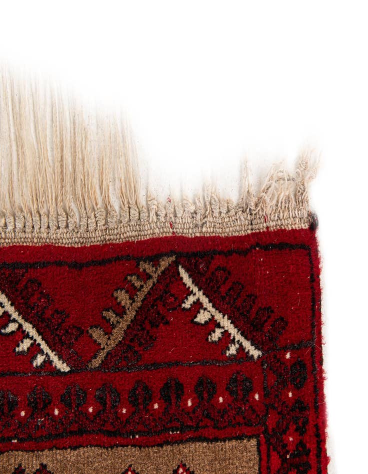 Detail image of  2' 8 x 3' 10  Hand Knotted Afghan Ersari Wool Rug