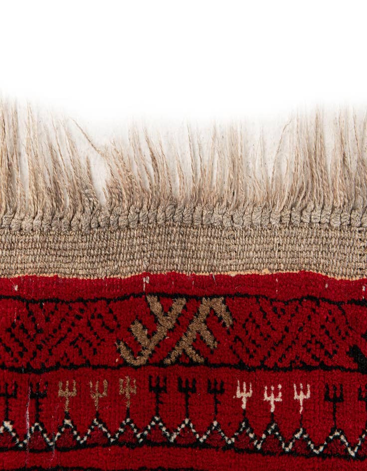 Detail image of  2' 7 x 4'  Hand Knotted Afghan Ersari Wool Rug