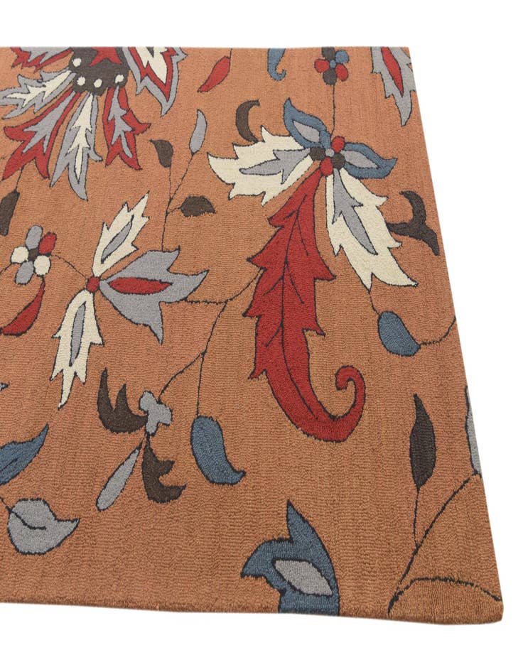 Detail image of  5' 1 x 8' Agra Wool Rug