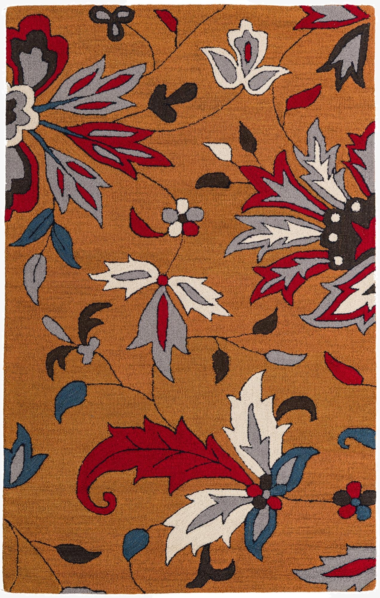  5' 1 x 8' Agra Wool Rug