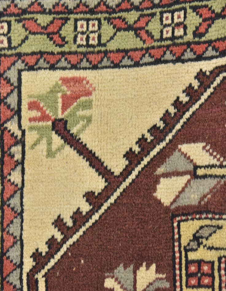 Detail image of  3' 8 x 5' 10  Hand Knotted Anatolian Oriental Wool Rug