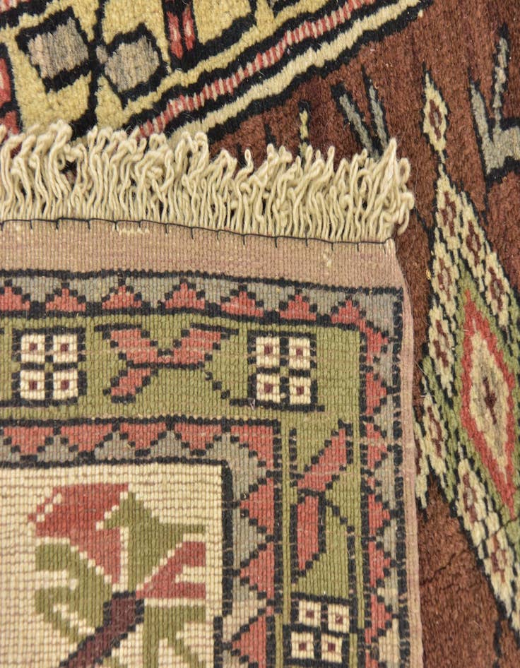 Detail image of  3' 8 x 5' 10  Hand Knotted Anatolian Oriental Wool Rug