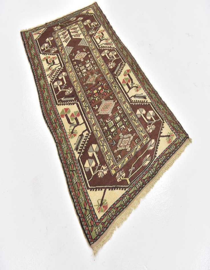 Detail image of  3' 8 x 5' 10  Hand Knotted Anatolian Oriental Wool Rug