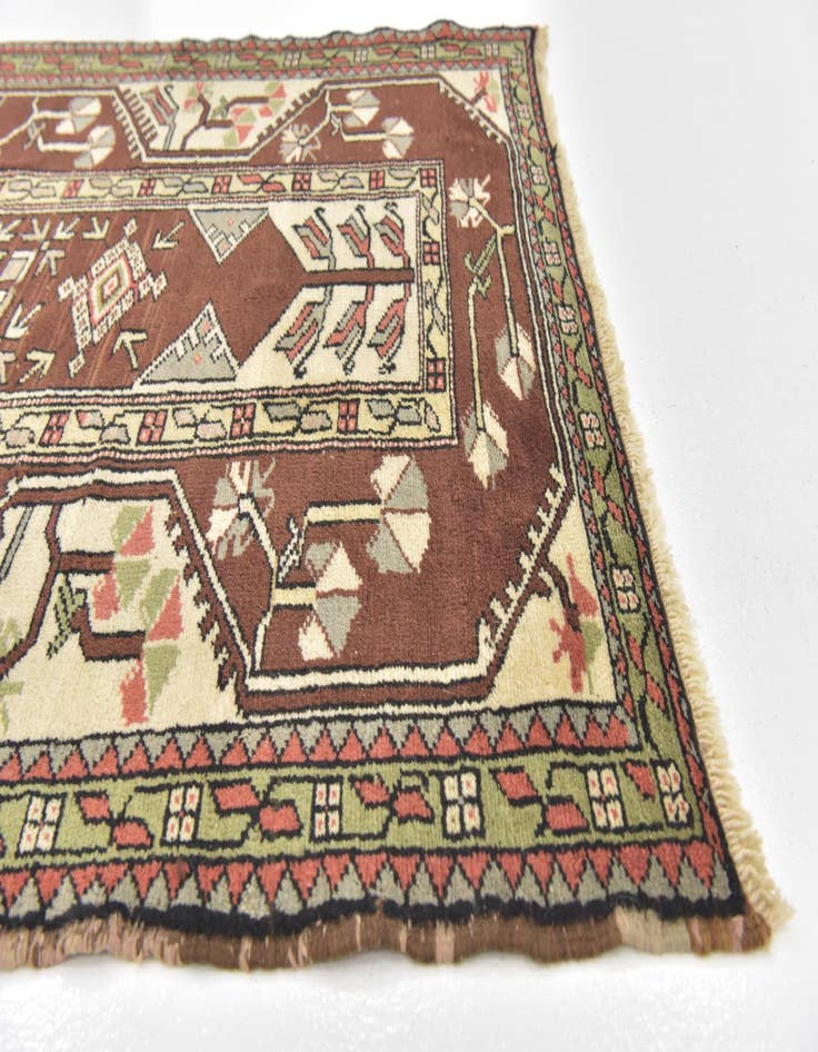 Detail image of  3' 8 x 5' 10  Hand Knotted Anatolian Oriental Wool Rug