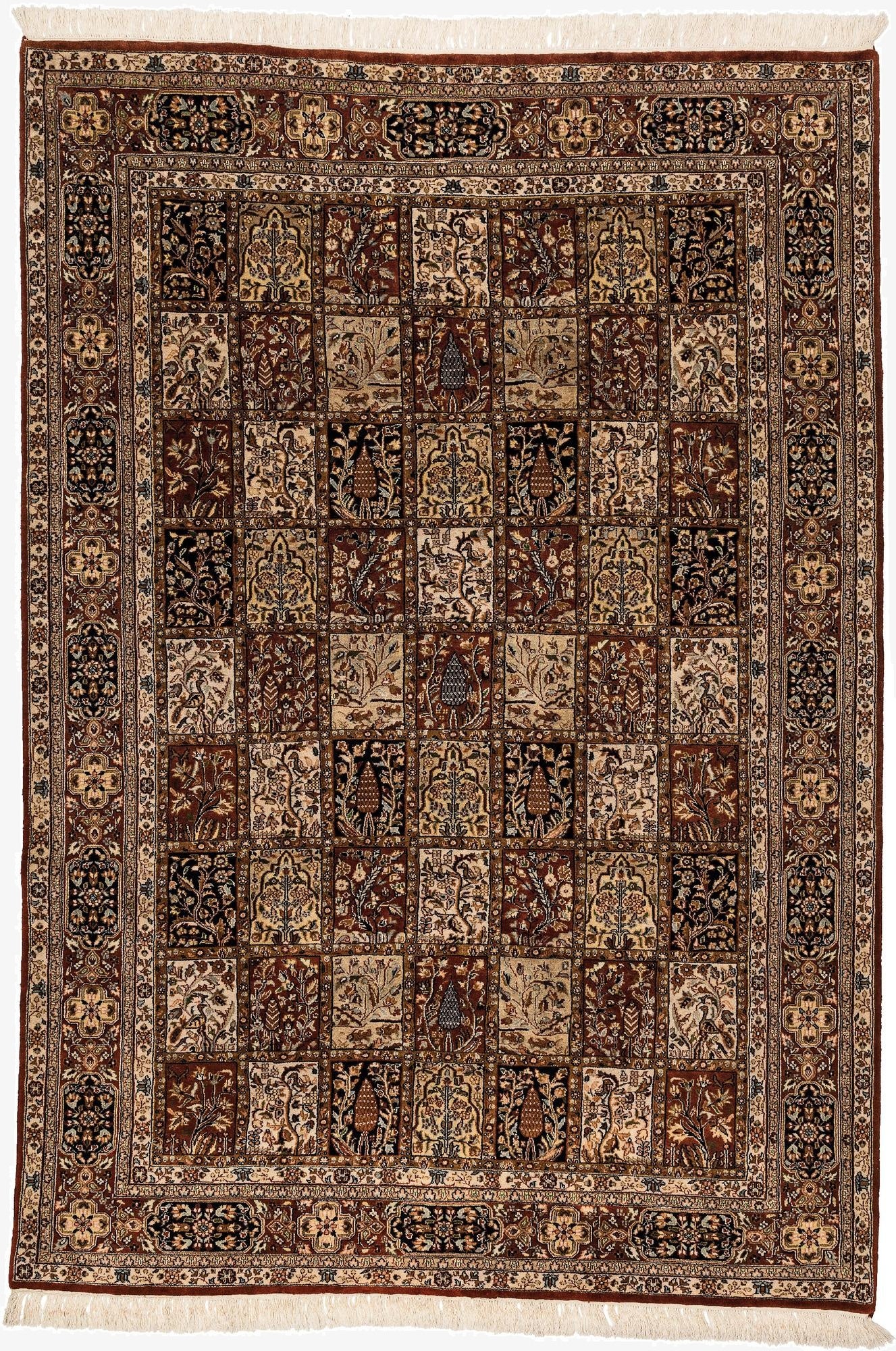  6' 8 x 9' 8  Hand Knotted Bakhtiar Oriental Wool Rug