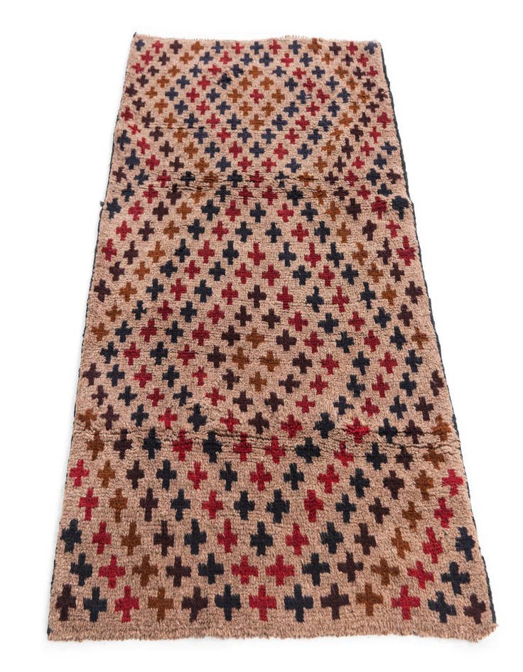 Detail image of  3' x 4' 3  Hand Knotted Balouch Persian Wool Rug