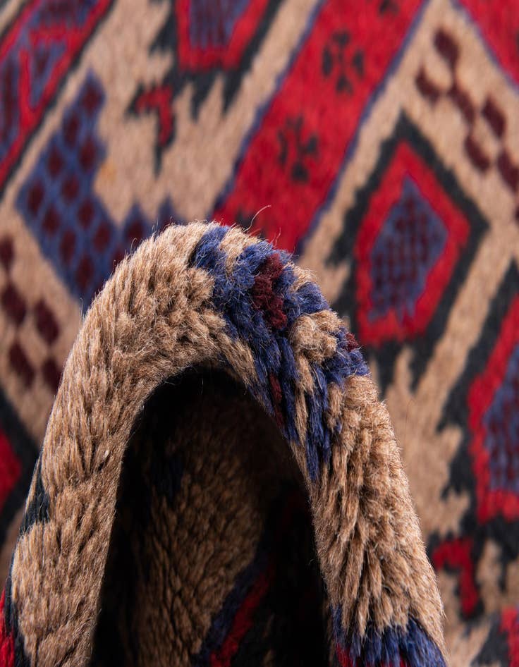 Detail image of  2' 10 x 4' 8  Hand Knotted Balouch Persian Wool Rug