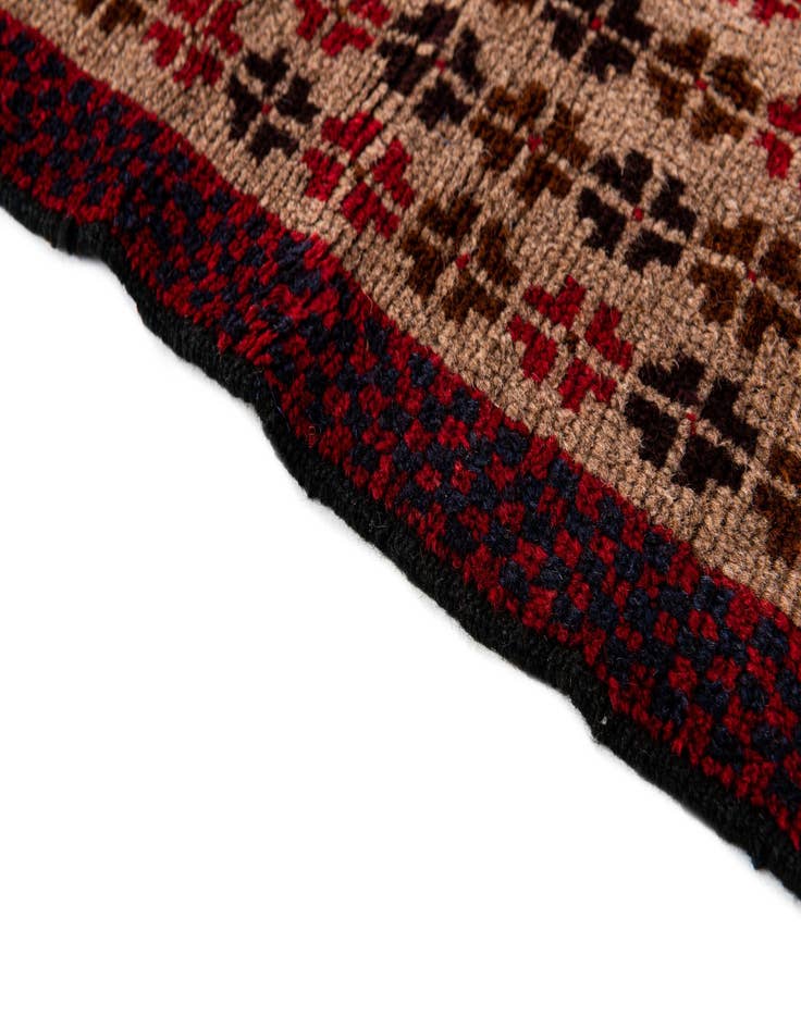 Detail image of  2' 11 x 4' 7  Hand Knotted Balouch Persian Wool Rug