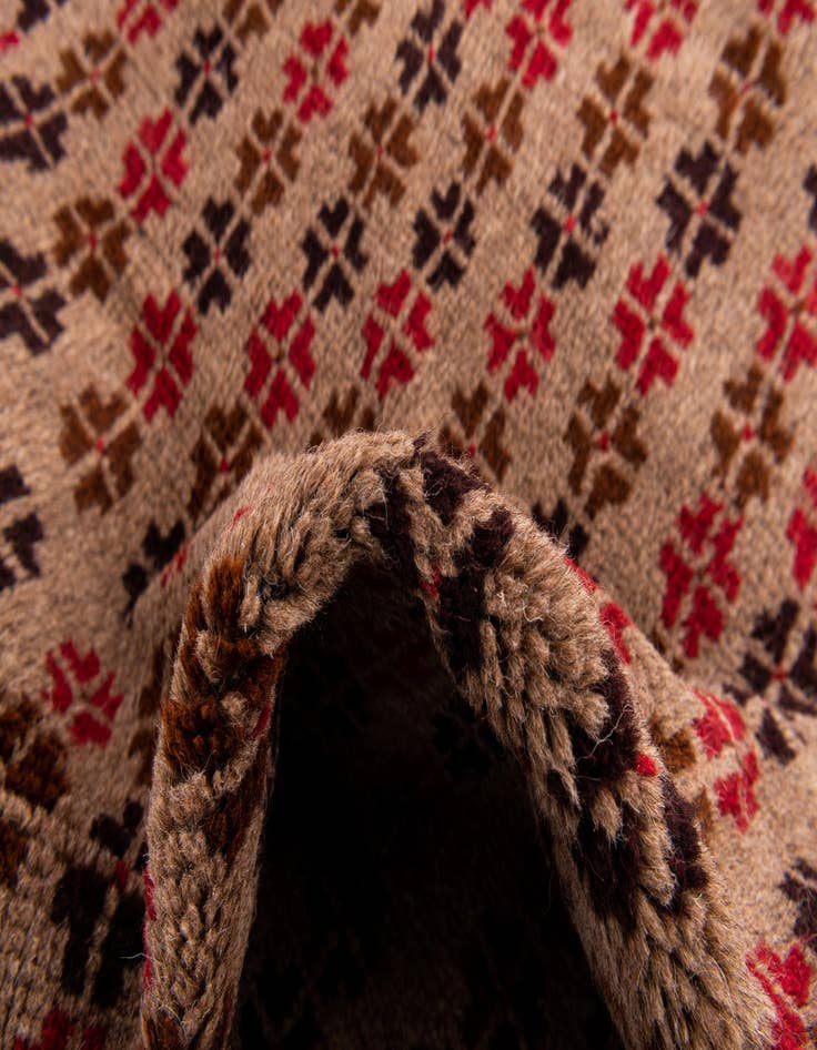 Detail image of  2' 11 x 4' 7  Hand Knotted Balouch Persian Wool Rug