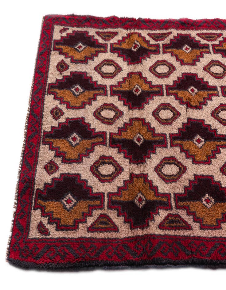 Detail image of  3' x 4' 9  Hand Knotted Balouch Persian Wool Rug