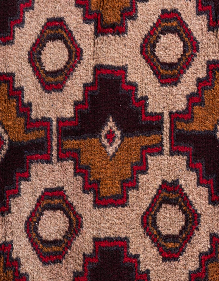 Detail image of  3' x 4' 9  Hand Knotted Balouch Persian Wool Rug