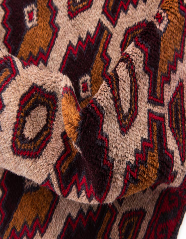 Detail image of  3' x 4' 9  Hand Knotted Balouch Persian Wool Rug