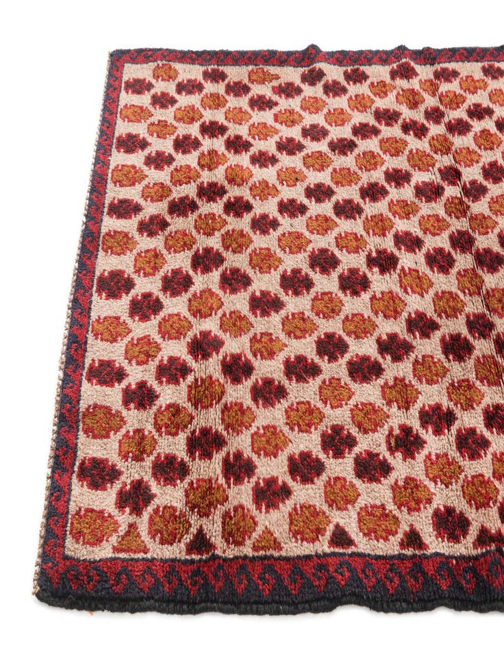 Detail image of  2' 10 x 4' 7  Hand Knotted Balouch Persian Wool Rug