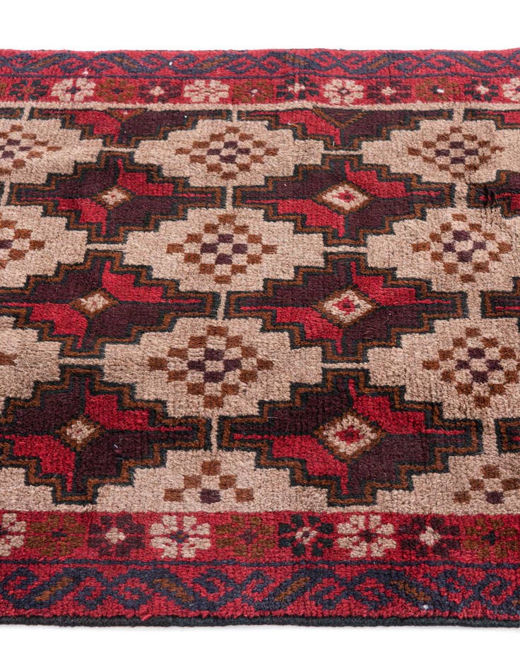 Detail image of  2' 9 x 4' 9  Hand Knotted Balouch Persian Wool Rug