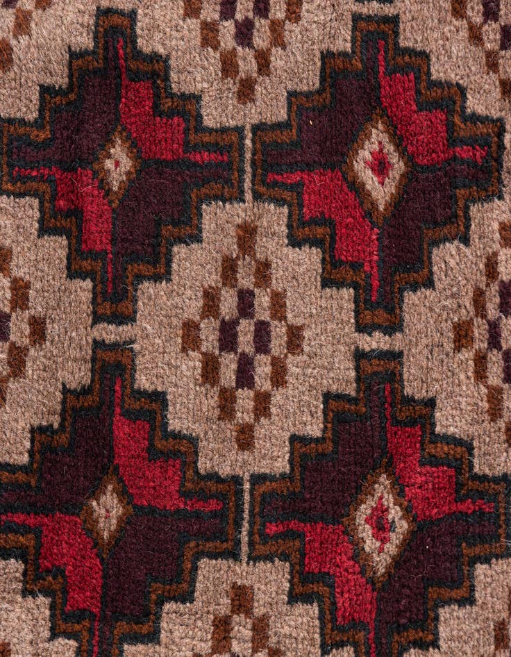 Detail image of  2' 9 x 4' 9  Hand Knotted Balouch Persian Wool Rug