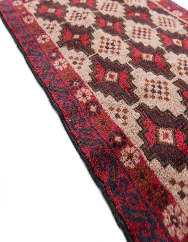 Detail image of  2' 9 x 4' 9  Hand Knotted Balouch Persian Wool Rug