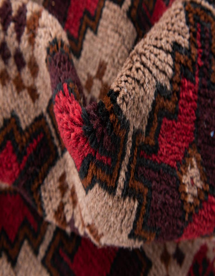 Detail image of  2' 9 x 4' 9  Hand Knotted Balouch Persian Wool Rug