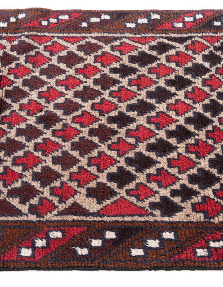 Detail image of  2' 9 x 4' 7  Hand Knotted Balouch Persian Wool Rug