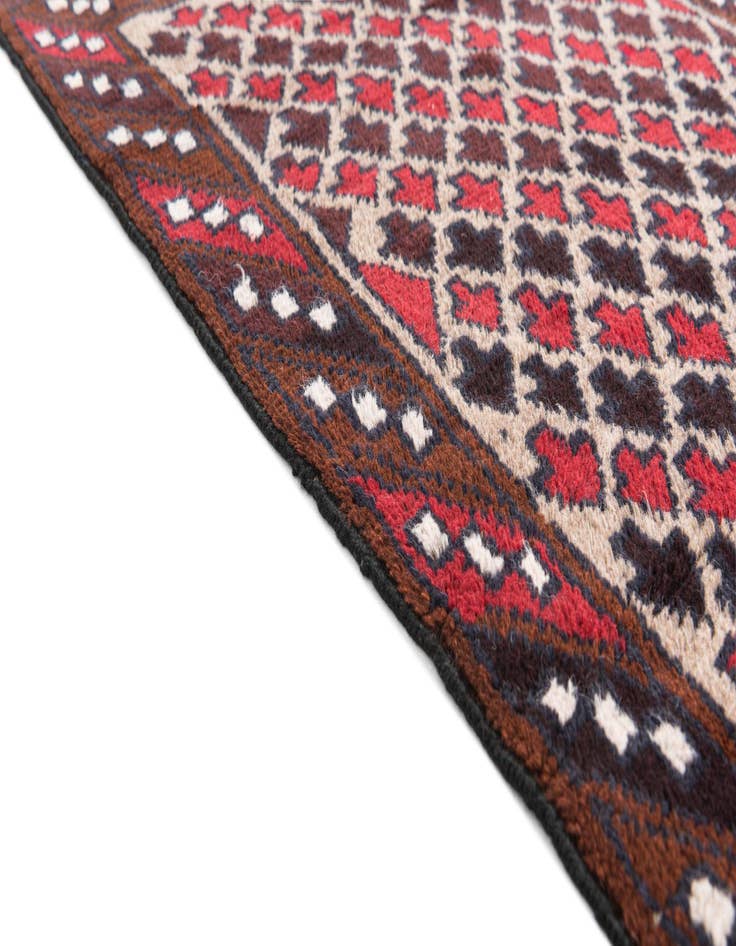 Detail image of  2' 9 x 4' 7  Hand Knotted Balouch Persian Wool Rug