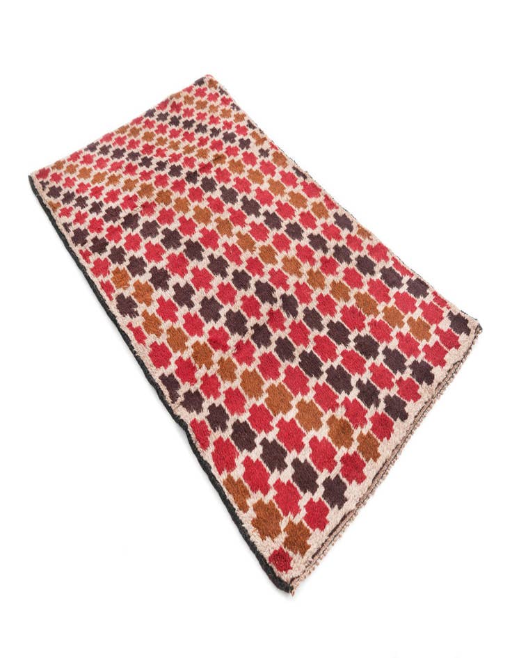 Detail image of  2' 9 x 4' 8  Hand Knotted Balouch Persian Wool Rug